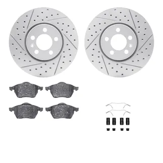 R1 Concepts WBUH1-74024 Brake Rotors - Carbon Coated - D/S W/ Optimum Oe Pads & Hdw